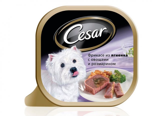 Цезарь для собак фрикасе из ягненка (овощи и розмарин)