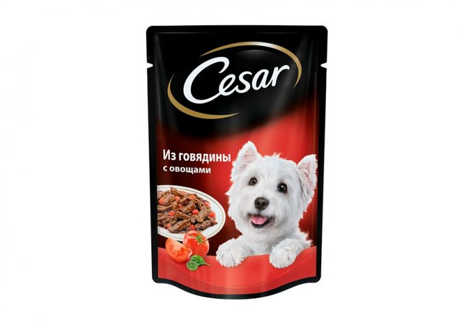 Корм для собак Цезарь говядина (телятина) и овощи